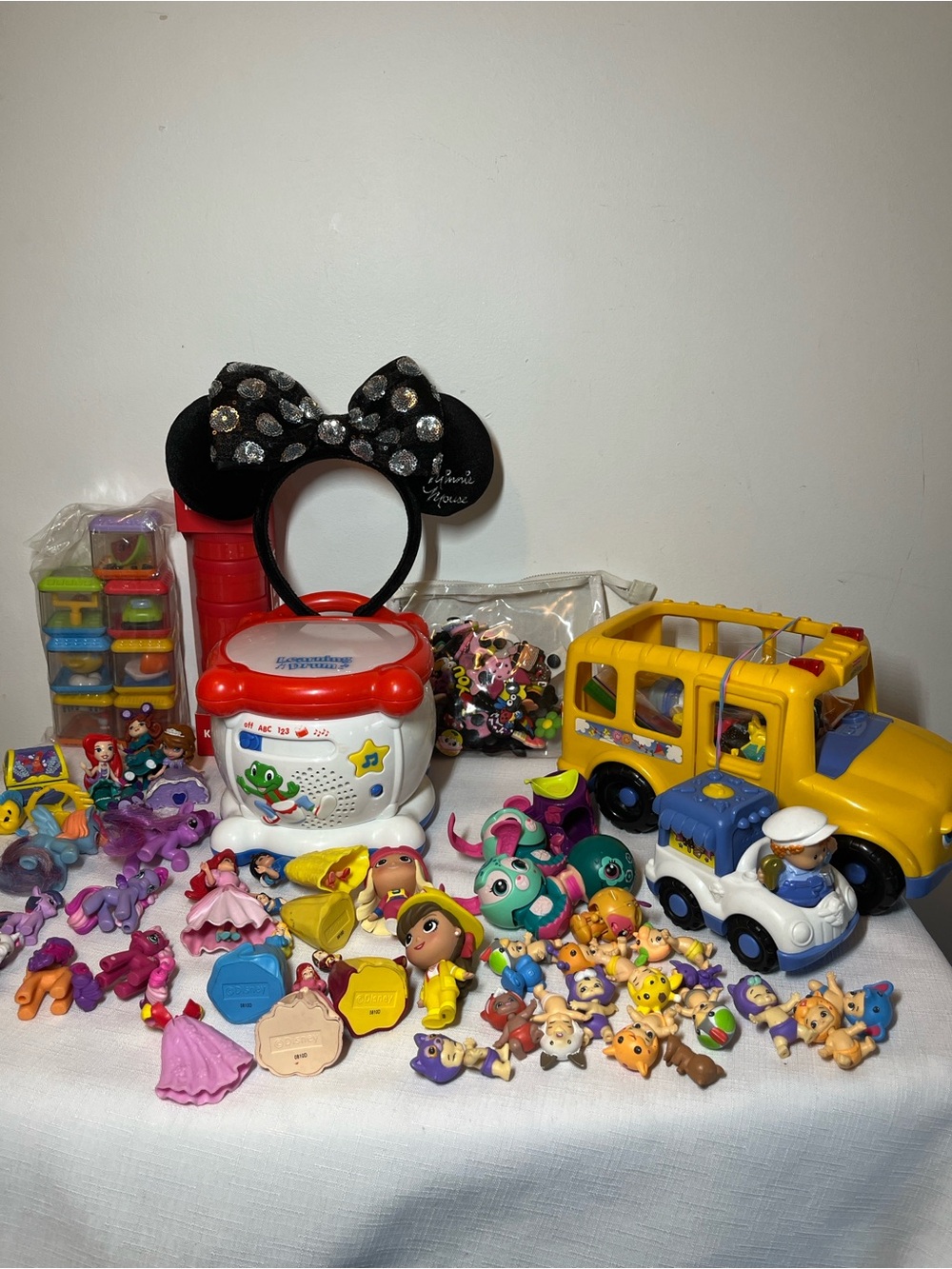 Mixed Kids Toy Playset with Yellow School Bus and more